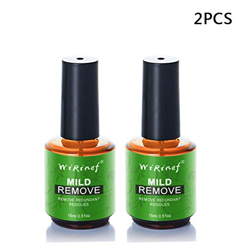 2 PCS Magic Soak Off Gel Removedor De Esmalte De uñas 15 ml, Profesional Quitaesmalte Eliminar Base Mate Top Coat Gel Esmalte de uñas en 2-5 MINS, Fácil y Rápidamente