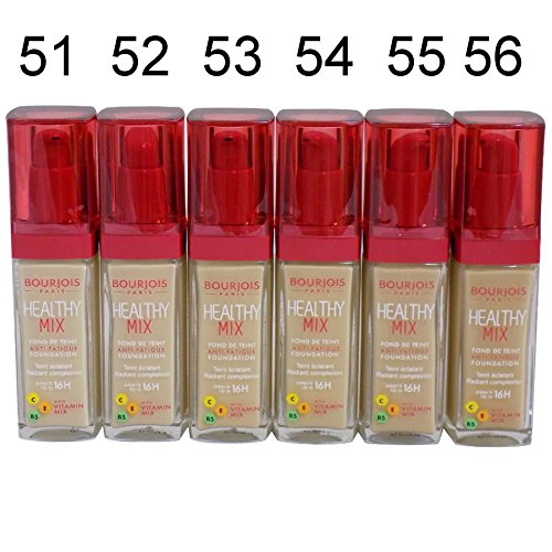 2 x Bourjois Healthy Mix Anti Fatigue Foundation 30ml Sealed - 53 Light Beige