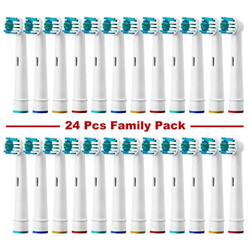 24 x Precision Clean Cabezales de repuesto Recambios Cepillo Cabezal de Recambio Para Braun y Oral-B Cepillo de Dientes Eléctrico