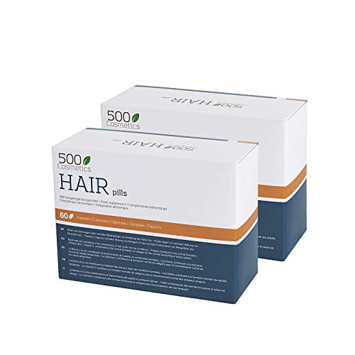 500Cosmetics Hair- Cápsulas Naturales para Prevenir y Evitar la Caída del Pelo con L-Cysteine y Zinc - Mejora el estado del Cabello y Aporta Nutrientes - Para Hombre y Mujer. (2)