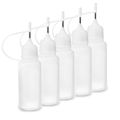 5x Botellas con aguja para liquidos de recarga Club Vapea 5x15 ml, botella para cigarrillo electrónico y shishas electrónicas, aceites, tintas y pegamentos, para evaporadores/Depósitos/claromizador