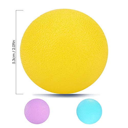 A Pelota Rehabilitacion Mano, Pelota Antiestres Pelotas Ejercicio Manos, Antiestres Ejercitar para Fisioterapia, Tratamiento de Manos, Alivio del estrés, 3 Niveles de Resistencia, 3 Colores