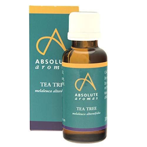 Absolute Aromas Aceite Esencial de Árbol de Té 30ml - Puro, natural, Sin diluir, Sin Crueldad Animal y Vegano - Para Aromaterapia, Difusores y Cuidado del Cutis, Pelo, Piel y Uñas (30ml)