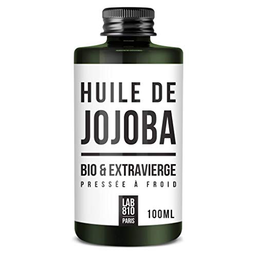 ACEITE BIO DE JOJOBA 100% Puro y Natural, Prensado en frío & Extra Virgen – Beneficios Antioxidantes – Nutre y Estimula el Crecimiento del Cabello – Hidrata y Suaviza la Piel (100ml)