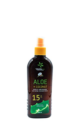 Aceite Bronceador de Aloe Vera y Coco 15 SFP 200 ml TabaibaSun