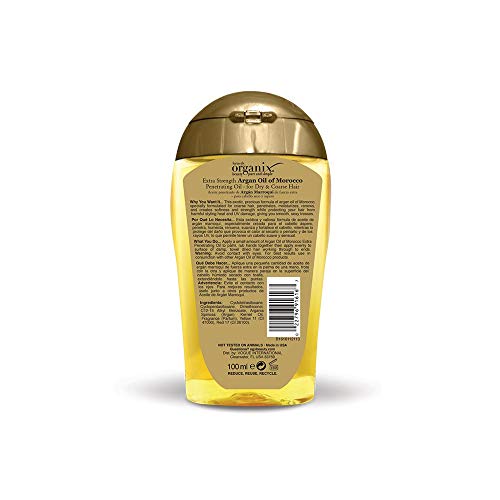 Aceite de argán marroquí Organix Extra Strength 3. 3 oz (Paquete de 2)