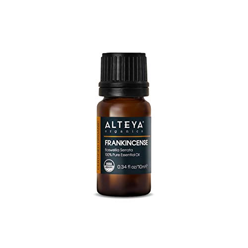 Aceite de incienso orgánico Alteya (Boswellia Carterii) 10 ml – 100% orgánico certificado USDA Aceite esencial de incienso orgánico puro natural