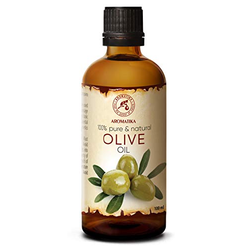 Aceite de Oliva 100ml - Olea Europaea Fruit Oil - España - Presión en Frío - 100% Puro y Natural - Cuidado Intensivo para el Rostro - para Cuerpo - Cabello - para Masaje - Cuidado Corpora