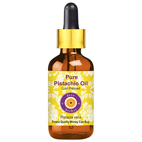 Aceite de pistacho puro Deve Herbes (Pistacia vera) con gotero de vidrio 100% natural grado terapéutico prensado en frío 15ml (0.50 oz)