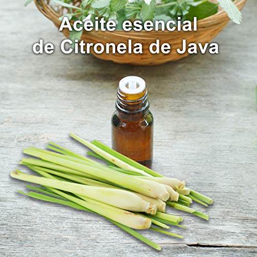 Aceite Esencial de Citronela de Java Puro 30 ml, 100% Bio | Repelente Natural Insectos Antimmosquitos| Ideal para Humidificador Ultrasónico Aromaterapia | Fabricado en Francia