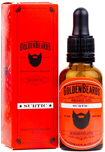 Aceite Orgánico para Barba - SURTIC - 30ml Golden Beards 100% Orgánico | El mejor Aceite de Jojoba y Argan para tu barba. - El mejor producto para una barba en crecimiento -