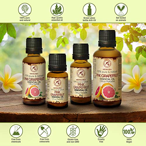 Aceite Pomelo 30ml - 100% Puro & Natural - Citrus Paradisi - Sudáfrica - para Buen Sueño - Belleza - Aromaterapia - Spa - Difusor - Lámpara de Aroma - Fragancia de Habitación - Masaje