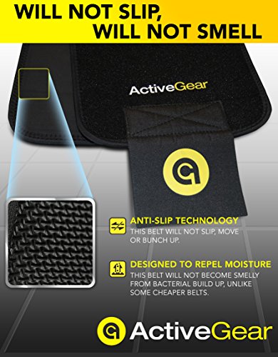 ActiveGear Faja térmica de Ejercicio Totalmente Ajustable Soporte para los lumbares Negro 9 Pulgadas de Ancho y 42 de Largo