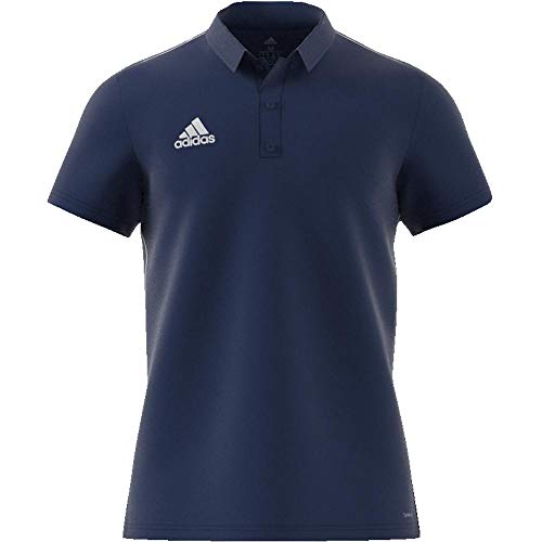 Adidas CORE18 Camiseta Polo, Hombre, Dark Blue/White, L