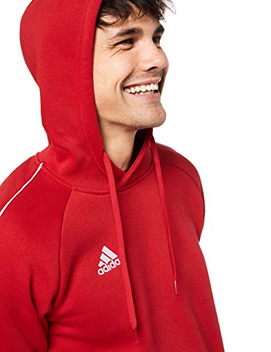 adidas CORE18 Hoody Sudadera con Capucha, Hombre, Rojo (Rojo/Blanco), M