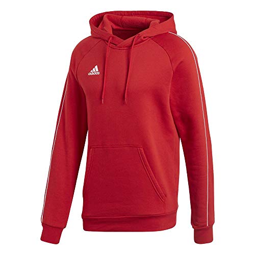 Adidas CORE18 Hoody Sudadera con Capucha, Hombre, Rojo (Rojo/Blanco), S