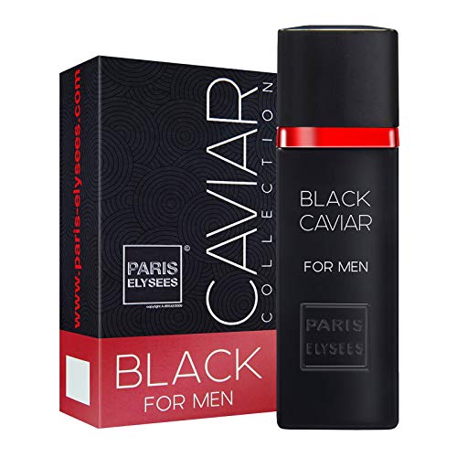 Agua de colonia Black Caviar (100 ml) - Para hombre - Perfume de Paris Elysées