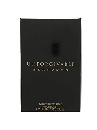 Agua de colonia Unforgivable de Sean John, para hombre Frasco de perfume con pulverizador, 120 ml.