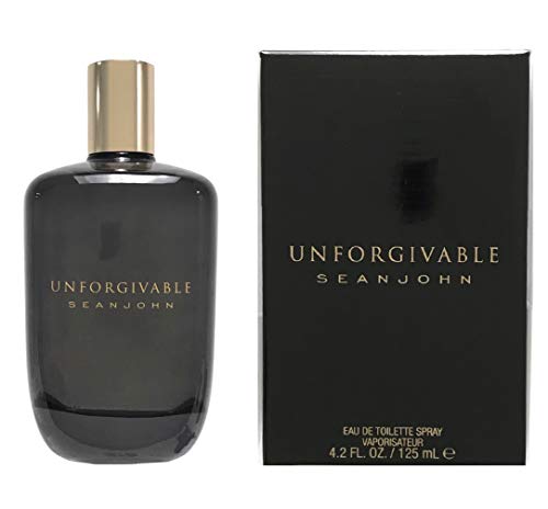 Agua de colonia Unforgivable de Sean John, para hombre Frasco de perfume con pulverizador, 120 ml.