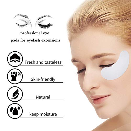 Aikvigss 50 Pares de Almohadillas Gel para Extensiones de Pestañas Parches Ojos Pestañas Eye Patches Collagen Parches para Pro Salon Extensión Individual de Pestañas