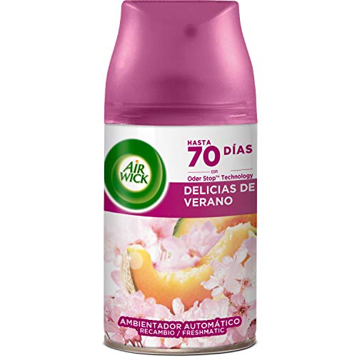 Air Wick Freshmatic Recambio de Ambientador Spray Automático, Esencia para Casa con Aroma a Delicias de Verano - 1 unidad