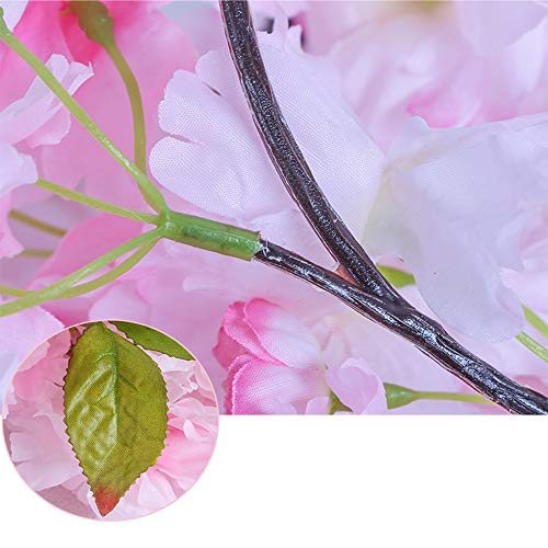 Aisamco 2 Piezas Guirnalda de Flor de Cerezo Artificial Colgante de Vid Flores Falsas Guirnalda de Seda 180 cm de Longitud para la decoración del Banquete de Boda en casa