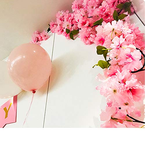 Aisamco 2 Piezas Guirnalda de Flor de Cerezo Artificial Colgante de Vid Flores Falsas Guirnalda de Seda 180 cm de Longitud para la decoración del Banquete de Boda en casa