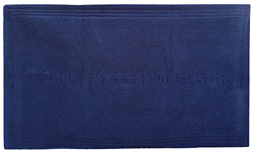 Alfombra de baño Tommy Hilfiger 100% puro algodón multiusos lavable a máquina (Red, 50 x 80 cm)