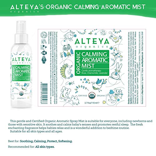 Alteya Organic Bruma Calmante para Bebé 110 ml – USDA Certificado Puro Bio Producto Natural Relajante