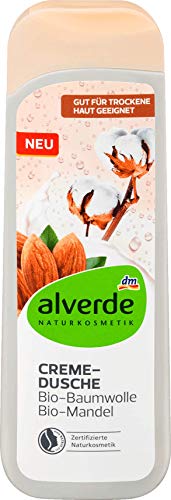 alverde NaturKOSMETIK - Crema de algodón orgánico de almendras, 250 ml