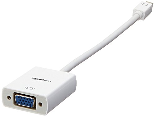 AmazonBasics - Adaptador de pantalla de Mini DisplayPort a VGA, compatible con Apple