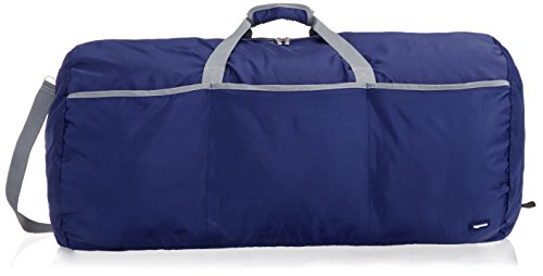 AmazonBasics - Bolsa grande de viaje/deporte (lona, 98 l), color azul marino