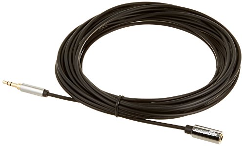 AmazonBasics - Cable alargador de audio estéreo (conector 3,5 mm macho a hembra, 7,6 m)