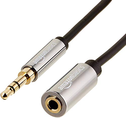 AmazonBasics - Cable alargador de audio estéreo (conector 3,5 mm macho a hembra, 7,6 m)