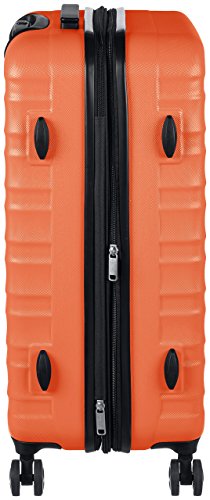 AmazonBasics - Maleta de viaje rígidaa giratoria - 68 cm, Naranja fuerte