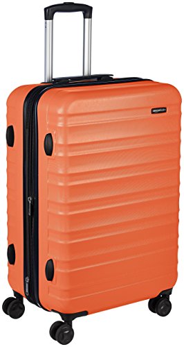 AmazonBasics - Maleta de viaje rígidaa giratoria - 68 cm, Naranja fuerte