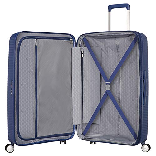 American Tourister Soundbox Spinner Equipaje de mano S (55 cm 41 L), Azul (Midnight Navy)