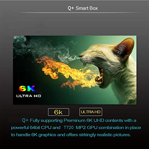 Android TV Box, 2019 TV Box Android 9.0 con 4GB RAM 64GB ROM H6 Procesador Quad Core Cortex-A53 Smart TV Box, soporta 6K Resolución 3D 2.4GHz WiFi 10/100M Ethernet USB 3.0 Reproductor Multimedia