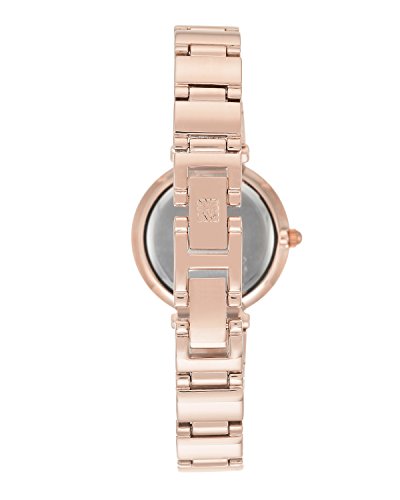 Anne Klein Reloj de Cuarzo para Mujer con Esfera de Oro Rosa, Pantalla Analógica y Pulsera de aleación AK/N2434RGRG