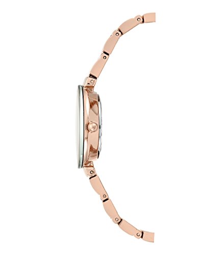 Anne Klein Reloj de Cuarzo para Mujer con Esfera de Oro Rosa, Pantalla Analógica y Pulsera de aleación AK/N2434RGRG