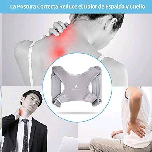 Anoopsyche Corrector de Postura Corrector Espalda Soporte Ajustable para Postura de Espalda Transpirable Corrección Postural Aliviar el Dolor para Mujeres y Hombres (2X Soportes para hombreras)