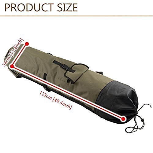 Aparejos de pesca Rod Holdall Bolsa Travel Reel Carry Case Pole Herramientas Bolsas de almacenamiento Engrosamiento Canvas (48.4inch)