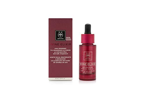 Apivita Wine Elixir Anti-Wrinkle & Restoring Face Oil With Grape & Olive 30ml