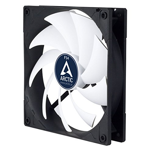 ARCTIC F14 – 140 mm Ventilador de Caja para CPU, Motor Muy Silencioso, Computadora, 1350 RPM – Negro/Blanco