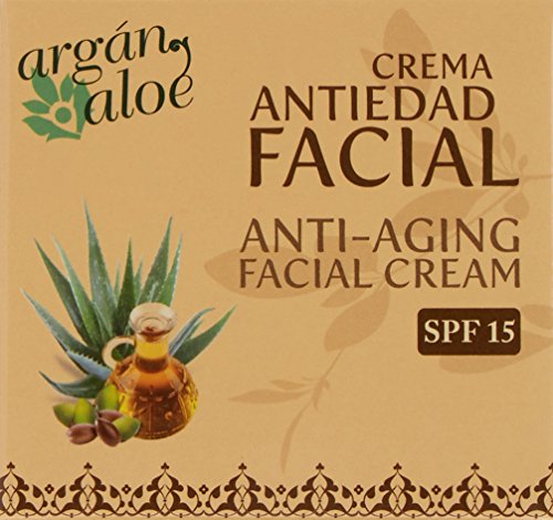 Argan-Aloe 70080 - Crema facial antiedad con aloe y argán, 100 ml