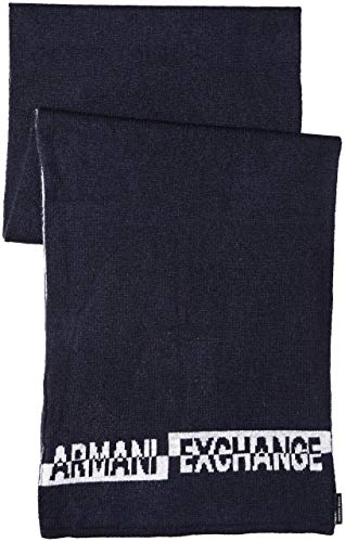 Armani Exchange Knitwear Set conjunto bufanda, gorro y guantes, Azul (Navy 1510), Talla única (Talla del fabricante: TU) (Pack de 2) para Hombre