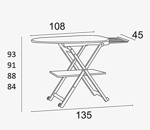 Arredamenti Italia Tabla de Planchar STIROCOMODO, Madera - Plegable - Regulable - Color: Madera de Cerezo Ar-It il Cuore del Legno
