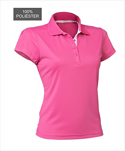 Asioka 102/14 Polo de Manga Corta, Mujer, Fucsia, M