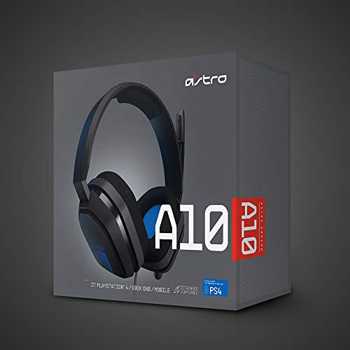 ASTRO Gaming A10 Auriculares alámbricos, ligeros y resistentes, ASTRO Audio, Dolby ATMOS, clavija de 3.5 mm, para Xbox Series X|S, Xbox One, PS5, PS4, Switch, PC, Mac, móvil, Color Negro/Azul