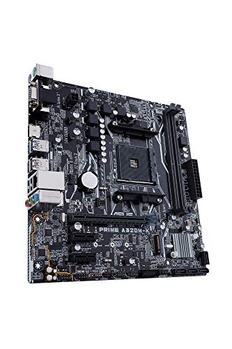 ASUS PRIME A320M-K - Placa Base AMD AM4 mATX con iluminación LED, DDR4 3200MHz, 32Gb/s M.2, HDMI, SATA 6Gb/s, USB 3.0